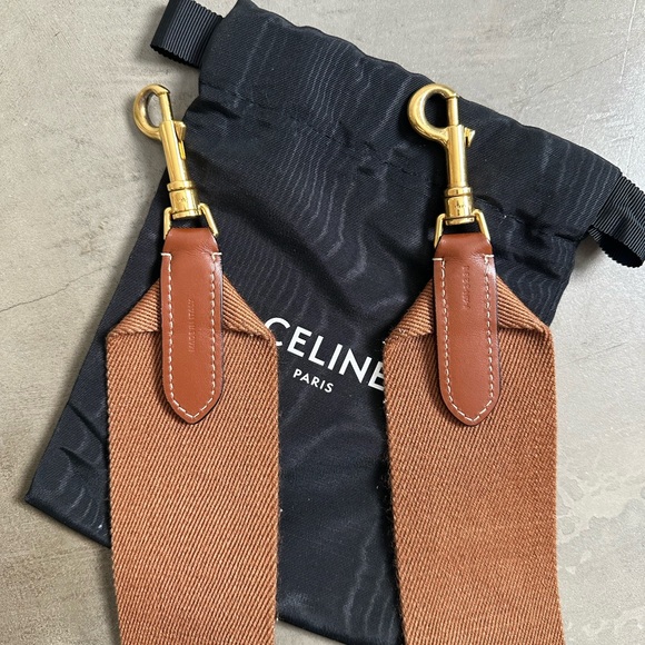 Celine Long strap in wool with Celine jacquard with gold finishing - Picture 3 of 5